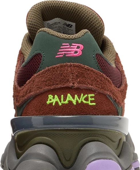 New Balance 9060 Burgundy Spor Ayakkabı - Resim 7