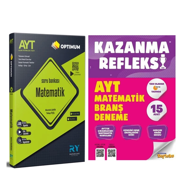 Referans AYT Matematik Soru Bankası ve Tammat Refleks Deneme Seti 2 Kitap