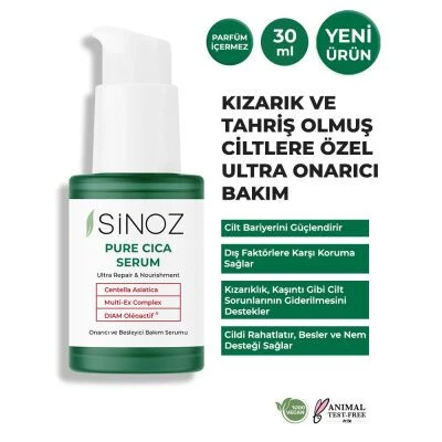 Sinoz Pure Cica Ultra Onarıcı ve Besleyici Bakım Serumu 30 Ml - 2
