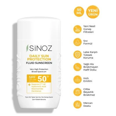 Sinoz Daily Sun Protection 50 Faktör Güneş Kremi 50 ml - 2