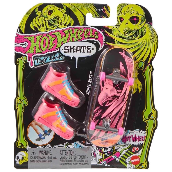 Hpg21 Hot Wheels Skate Neon Temalı Parmak Kaykay Ve Ayakkabı Paketleri