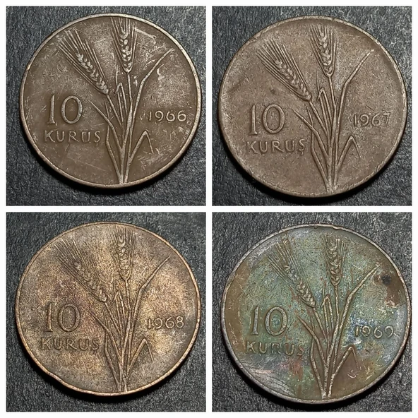EscoinesKoleksiyon 1958/59/60/61/62/63/64/65/66/67/68/69/70/71/72/73 10Kuruş Takım HALİYLE eski para - 5