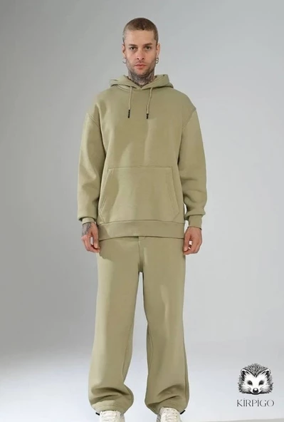 Oversize Kapşonlu Hoodie (Yeşil)