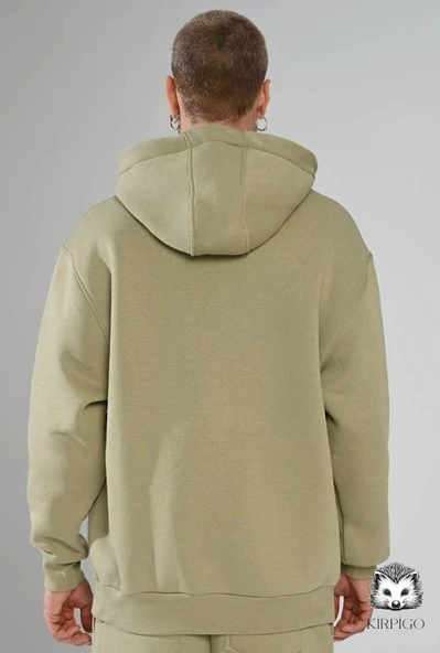 Oversize Kapşonlu Hoodie (Yeşil) - 4