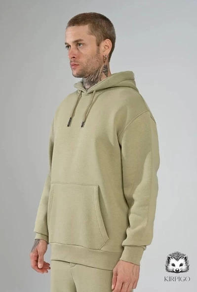 Oversize Kapşonlu Hoodie (Yeşil) - 2