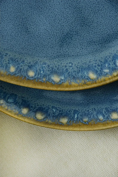 Keramika Shizen Mavi Organik Yemek Takımı 18 Parça 6 Kişilik Q39 - 7