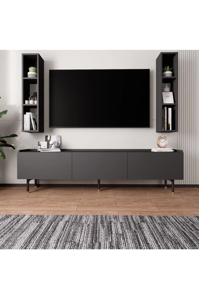LİFEDECO TV SEHPA ÜNİTESİ 180 CM 2 RAFLI SET LD-3001-GA2R