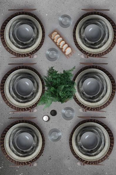 Keramika Brown Wave Yemek Takımı 24 Parça 6 Kişilik 21976-77-78 - 5