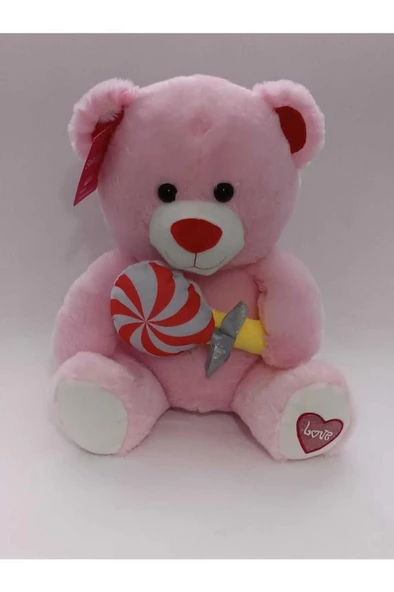 Selay 1726 Şekerli Ayı 37cm Pembe
