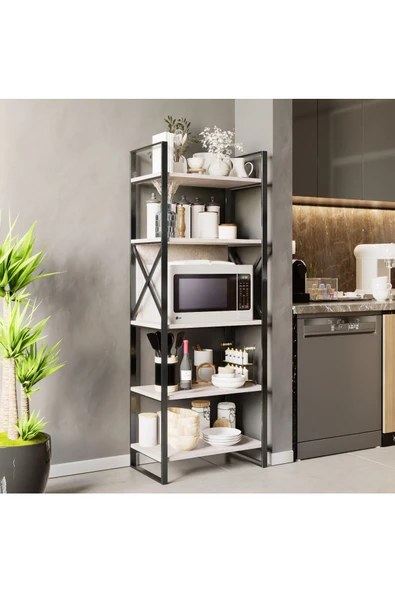 LİFEDECO 5 RAFLI ÇOK AMAÇLI METAL DOLAP 160 CM