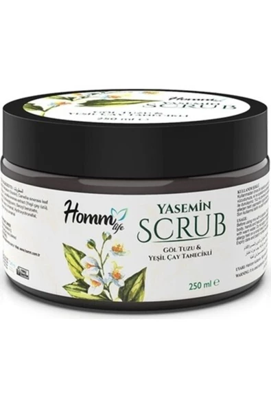 HOMM YASEMİNLİ YEŞİL ÇAYLI BİTKİ TANECİKLİ SCRUB 250 ML