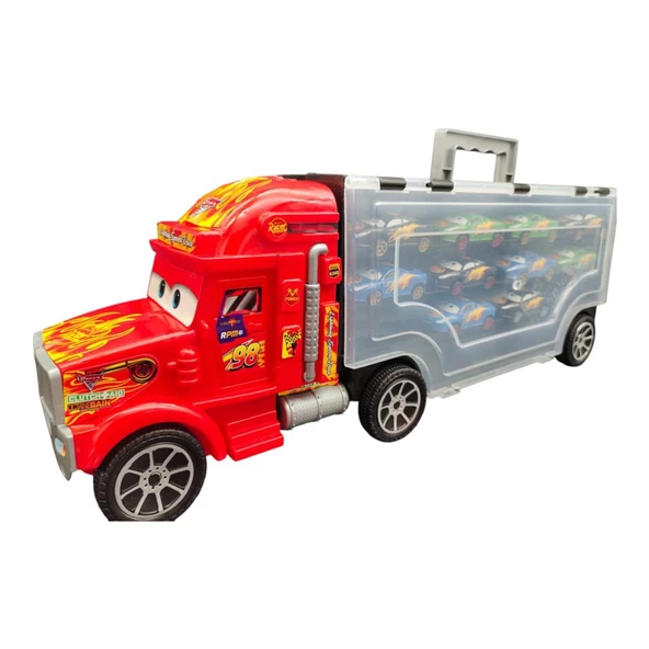 Toysan Cars 10 adet Arabalı Tırlı Garaj Seti SPR-70 - 2