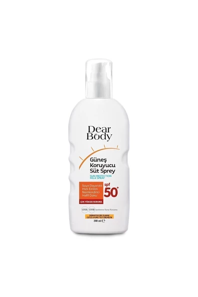 DEAR BODY GÜNEŞ KORUYUCU SÜT SPREY SPF50 200 ML