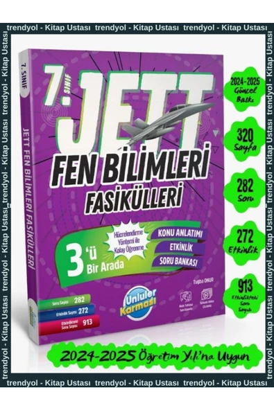 Ünlüler 7. Sınıf Fen Bilimleri Jett Soru Fasikülleri Ünlüler Yayınları