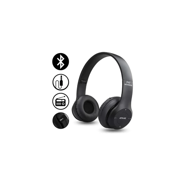 P47 Wireless Kulaklık Siyah - 3