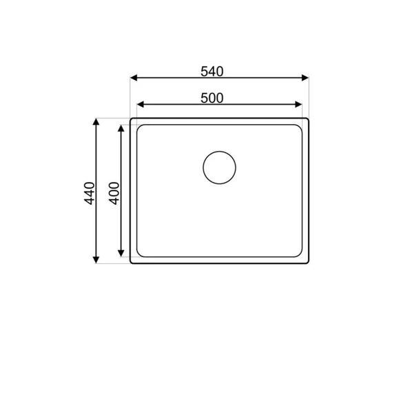 Asil AS 359 40.50 Radus Tezgah Altı Keten Doku 304 Paslanmaz Çelik Eviye - 2