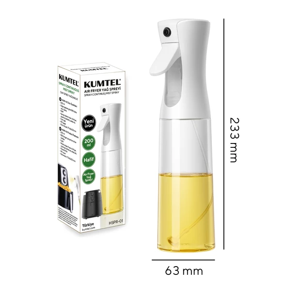 Kumtel Airfryer Cam Sprey Yağdanlık HSPR-01 - 7