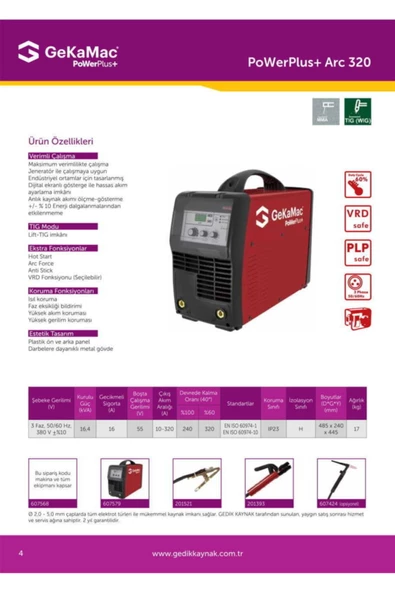 GekaMac Power Plus Arc 320 Inverter Kaynak Makinesi - 2