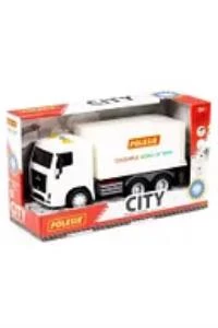 Polesie 96364 CİTY-2 SÜRTMELİ KAPALI KASA KAMYON (IŞIKLI VE SESLİ) (BEYAZ KABİN) (KUTUDA)