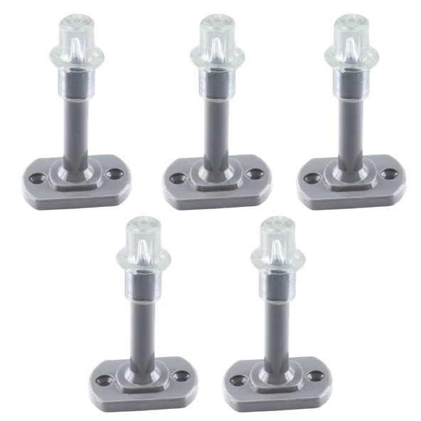 5 Adet Plastik Kapı Pencere Arkası Gri Renk Tampon 8 CM Vidalı Duvar Koruyucu Silikon Stoper - Resim 4