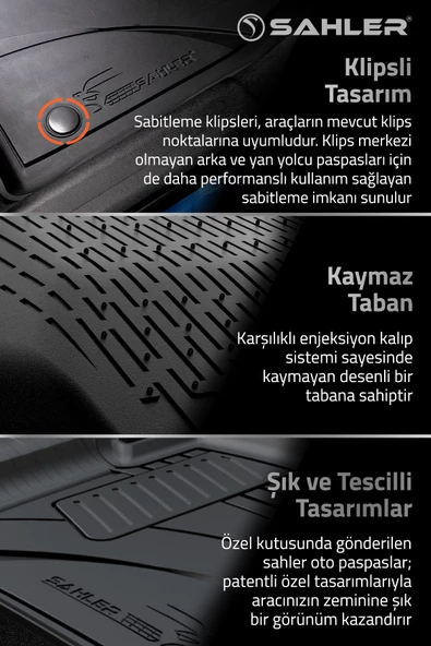Mercedes E Serisi 2023+ Uyumlu SAHLER Araca Özel Bej 4.5D Havuzlu Oto Paspas - Mercedes W214 - 6