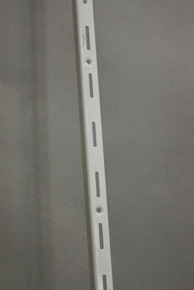 Raf Dikmesi 2 Adet Tek Sıra Delikli 200 Cm Beyaz Raf Direği - Resim 3