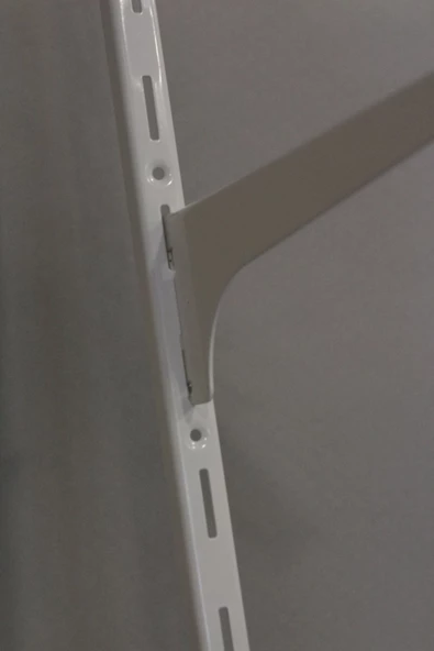 Raf Dikmesi 2 Adet Tek Sıra Delikli 200 Cm Beyaz Raf Direği - Resim 2