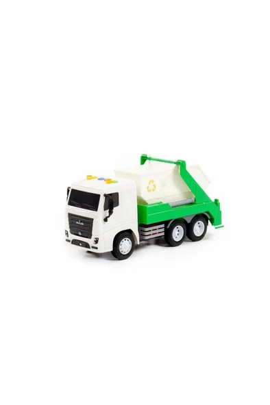 Polesie 96326 / CİTY-2 SÜRTMELİ KONTEYNER TAŞIYICI (IŞIKLI VE SESLİ) (BEYAZ KABİN) (KUTUDA) - 2