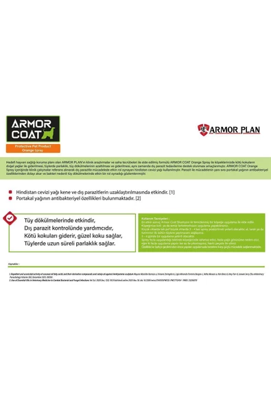 ARMOR COAT Köpek Bakım Spreyi Portakal Kokulu 200 ml - 3