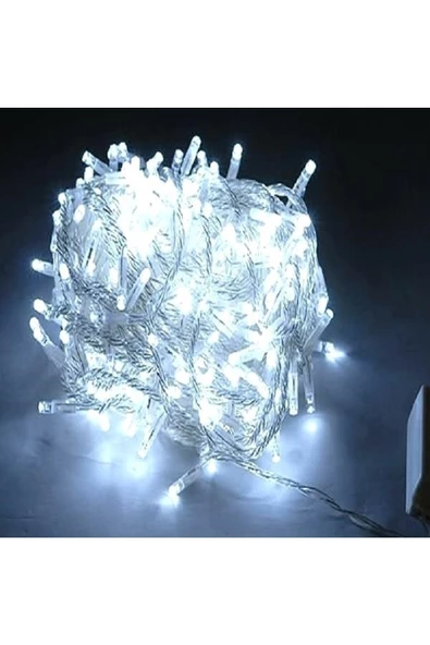 VIP KALİTE 50 METRE BEYAZ LED IŞIK BEYAZ İP LED IŞIK MODLU 220V BEYAZ YILBAŞI AĞACI IŞIĞI NOEL IŞIĞI - Resim 2