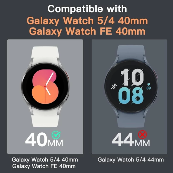 Samsung Galaxy Watch FE 40mm Kolay Uygulama Aparatlı Cam Ekran Koruyucu 01 - 2