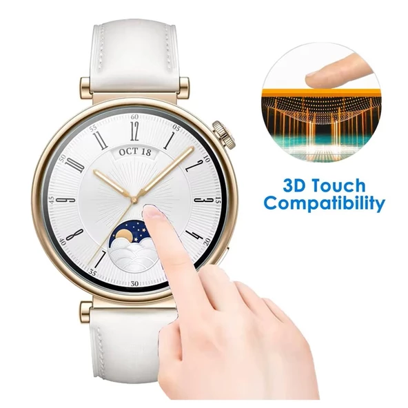 Huawei Watch GT6 / GT5 / GT4 41mm Kolay Uygulama Aparatlı Cam Ekran Koruyucu 01 (42/46MM DEĞİLDİR) - Resim 10