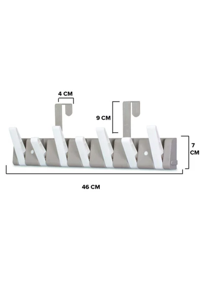 Evelüx Duşakabin&Kapı Arkası Piyano Askılık Askılığı 7 Aparatlı - 4
