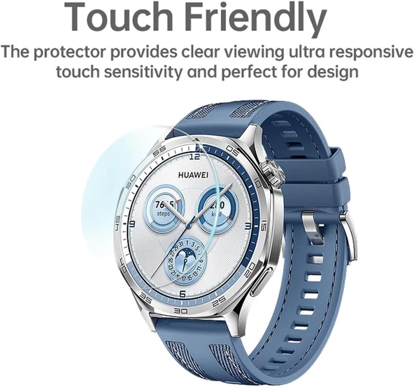 Huawei Watch GT6 / GT5 / GT4 41mm Kolay Uygulama Aparatlı Cam Ekran Koruyucu 01 (42/46MM DEĞİLDİR) - Resim 8