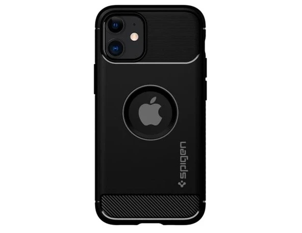 Spigen iPhone 12 / iPhone 12 Pro Kılıf Rugged Armor Matte Black - ACS01700 ürün görseli 1