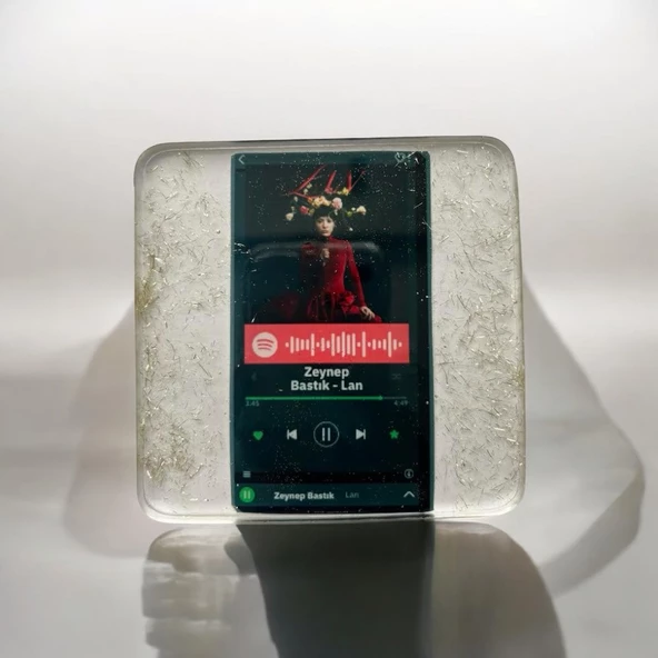 Kişiye Özel Spotify QR Kod Bardak Altlığı