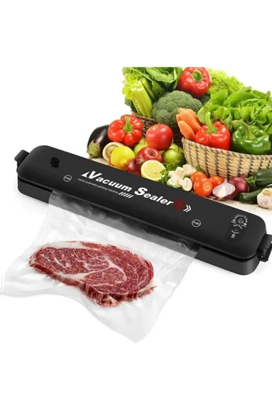 QASUL Otomatik Ev Tipi Gıda Vakumlama ve Mühürleme Makinesi - Yiyecek Tazeliği Koruma Cihazı 10 Adet Poşet Hediye