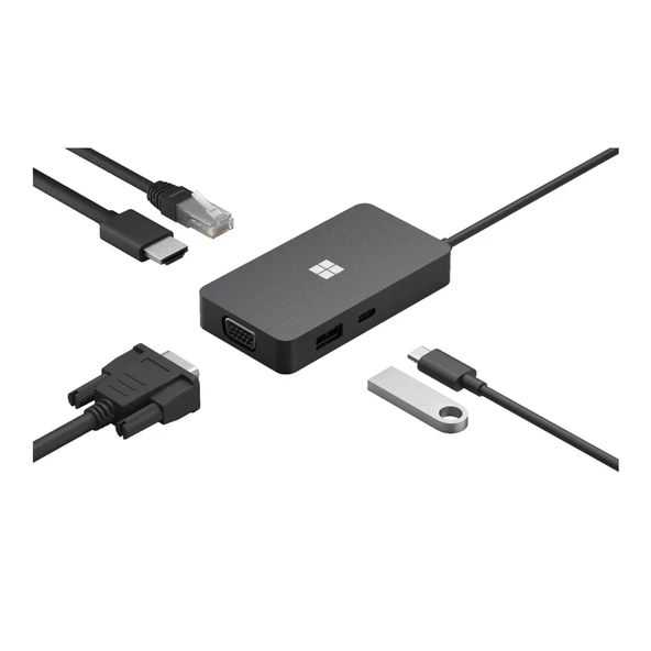 Microsoft Surface USB-C Travel Hub (Çoğaltıcı), (Port:Ethernet, HDIM, VGA, USB-A, USB-C) - 161-00010