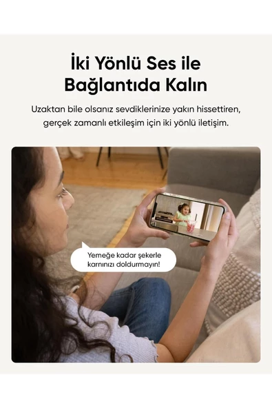 Anker Eufy Security C220 360 Derece Dönebilen Kızılötesi Gece Görüşlü IP Kamera - T8W1 (Anker Türkiye Garantili) - 8