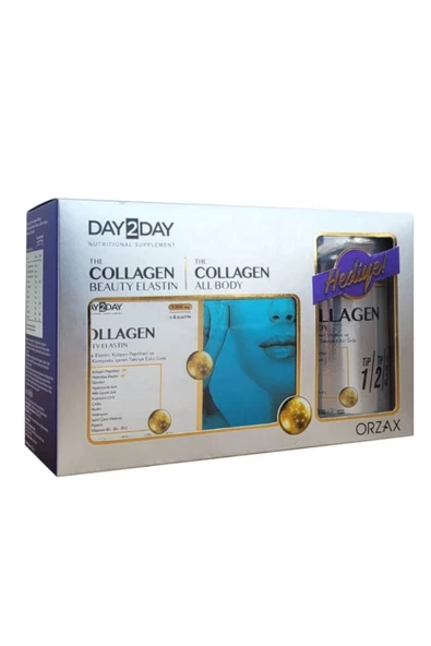 Day2Day Collagen Beauty Elastin 30 Tablet + 10 Doz x10 gr Collagen Body HEDİYE