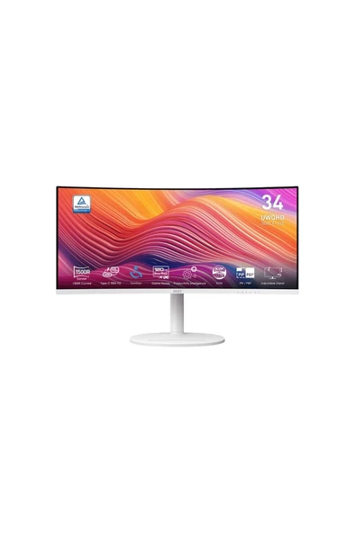 MSI Modern MD342CQPW 34 3440x1440 120Hz 1ms HDMI DP Type-C Adaptive Sync Monitör