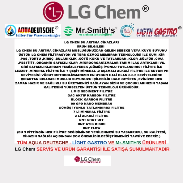 LG Chem AÇIK KASA SU ARITMA CİHAZI 5 FİLTRELİ SET - 7