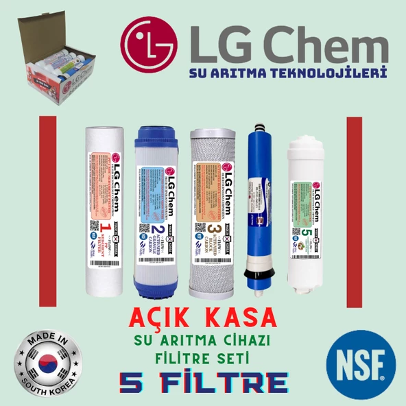 LG Chem AÇIK KASA SU ARITMA CİHAZI 5 FİLTRELİ SET