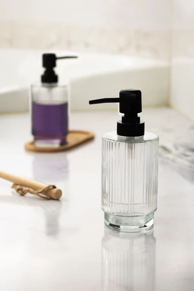 2 Li Bambu Altlıklı Sıvı Sabunluk Seti - 3
