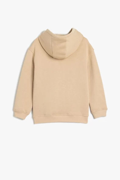 Koton Erkek Çocuk Kapşonlu Sweatshirt Slogan Baskılı Uzun Kollu Pamuk Karışımlı - 2