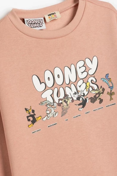 Koton Kız Çocuk Looney Tunes Sweat Lisanslı Bisiklet Yaka Uzun Kollu Şardonlu - 3