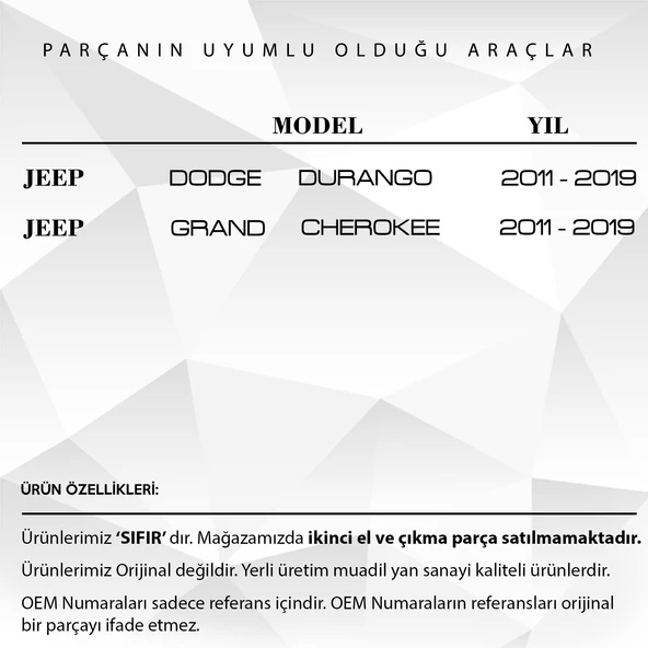 Jeep Dodge Durango, Grand Cherokee için Kalorifer Klape Dişlisi - 6