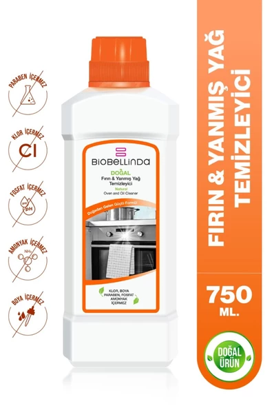 BİOBELLİNDA DOĞAL FIRIN VE YANMIŞ YAĞ TEMİZLEYİCİ 750 ML