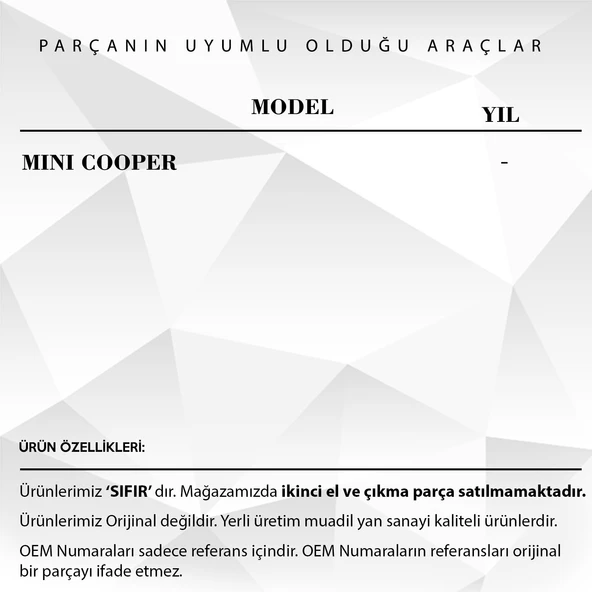 Mini Cooper için Panaromik Sunroof Motor Dişlisi (62 Diş, Çap:4,9 cm ) - 2