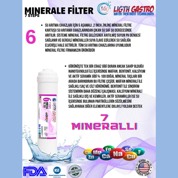 LİGTH GASTRO AÇIK KASA SU ARITMA CİHAZI 7 FİLTRE 14 AŞAMA SET - Resim 8
